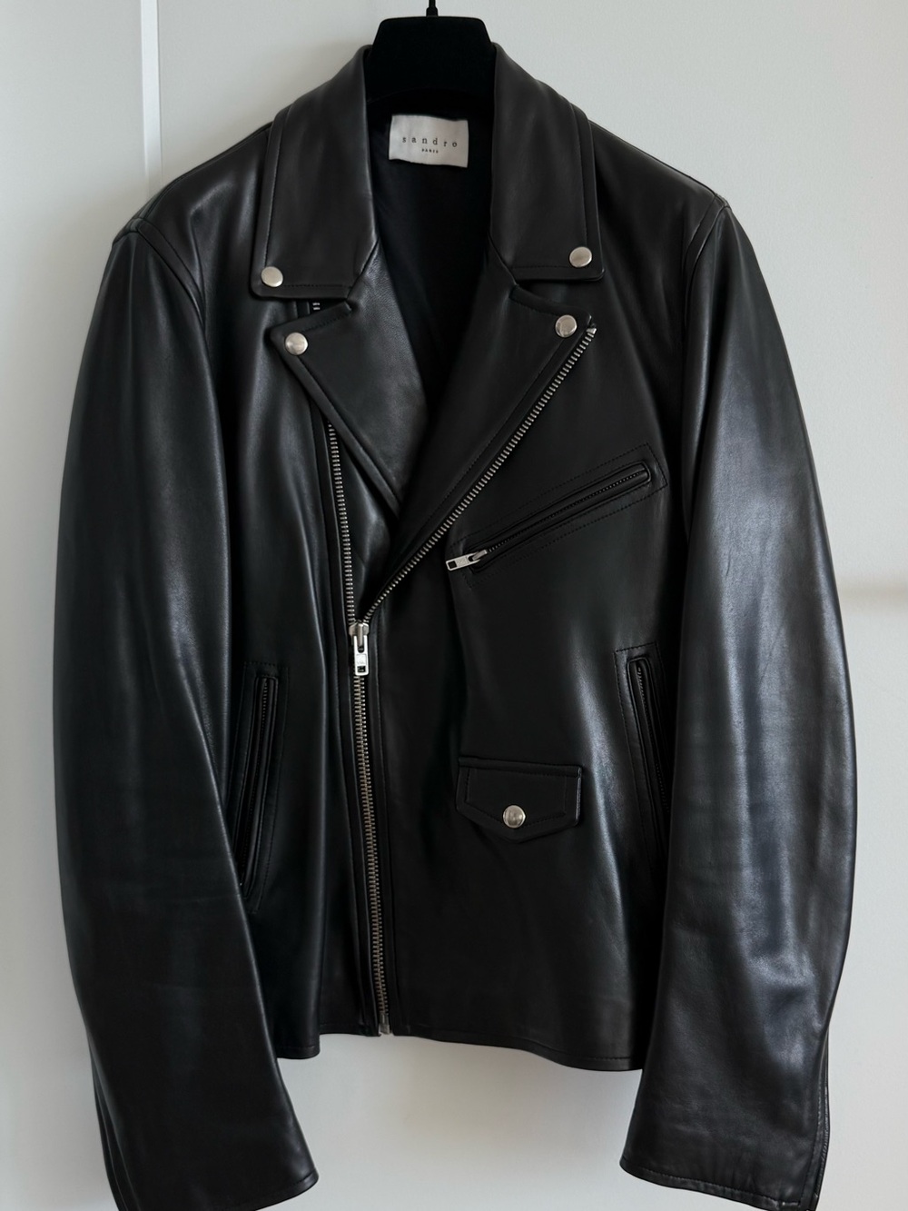 Sandro Black Leather Jacket